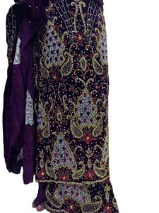 Nuevo y Moderno Tejido Indio Nigeriano George, Bordado Ecológico con Cuentas, Ropa de Poliéster Kanga para Mujer, para Ocasiones Especiales - Product Image 2