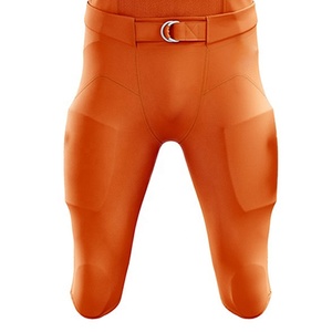 Conjunto de Uniforme de Fútbol Americano Personalizado, Jersey de Manga Corta y Pantalones, Ropa Deportiva Naranja con Estampado por Sublimación - Product Image 2