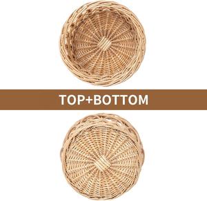 Handmade Natural <b>Rattan</b> Storage Basket - Versatile Woven Household Organizer - Eco-friendly Wicker Bin for Laundry, Toys - Product Image 3
