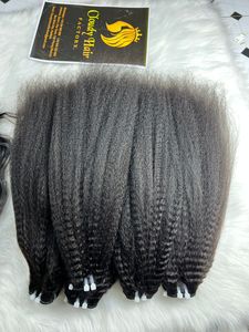 Kinky Straight Hair Weft Raw Vietnamese Hair Natural Texture Double Drawn Human Hair Bundles Thick Ends No Shedding No <b>Tangle</b> - Product Image 3
