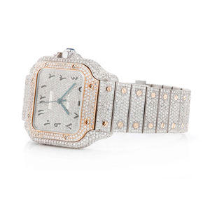 Reloj Iced Out Moissanite con Diamantes VVS, Edición Premium Hip Hop, Cuarzo de Acero Inoxidable para Hombre, Correa de 20mm, Esfera de Cristal - Product Image 2