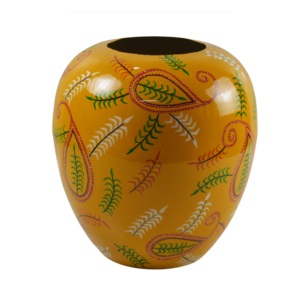 Vase à fleurs en métal design, finition multicolore antique, thème décoration de table, pour bureau et salon, design arc-en-ciel - Product Image 3