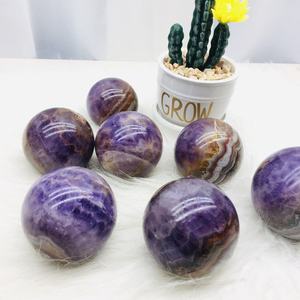 ลูกปัดอะเมทิสต์สีม่วงเม็กซิโกทรงกลมสำหรับตกแต่งลายลูกไม้ประหลาด - Product Image 2