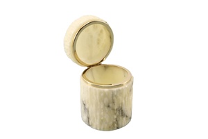 Boîte à cigarettes en marbre, boîte à cigarettes de table, boîte à cigarettes vintage en onyx ivoire - Product Image 2