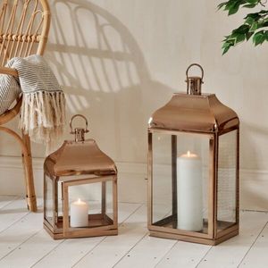 Rustic Wooden Candle <b>Lantern</b> <b>Set</b> Vintage Style Decorative <b>Lanterns</b> For Farmhouse Wedding Patio Table Centerpiece - Product Image 4