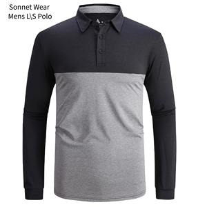 Chemises polo à manches longues imprimées pour hommes - Product Image 6