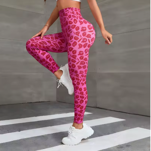 Leggings sexys de cintura alta con estampado para mujer, pantalones de yoga, mallas de ejercicio con efecto levanta glúteos, leggings de fitness para yoga, ropa para gimnasio y correr - Product Image 4