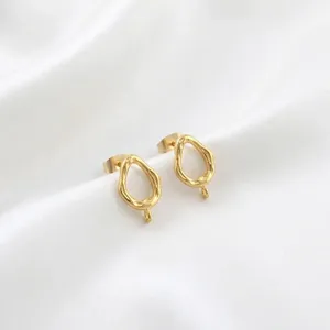 ต่างหูทรงเรขาคณิตมินิมอลชุบทอง 18k ดีไซน์ทันสมัย น้ำหนักเบา สวยเก๋ มีสไตล์ ขายส่ง - Product Image 2