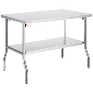 48 X 30 Inch Heavy-Duty Stainless Steel <b>Folding</b> Commercial Prep <b>Table</b> Workstation Commercial <b>Kitchen</b> Steel Fabrication - Product Image 1