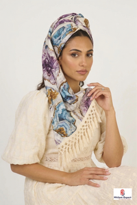 Foulard carré léger et doux effet soie, imprimé sur mesure, pour femme, fournisseur en gros OEM ODM - Product Image 4