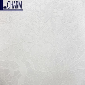 LCHC027 Taiwan Jacquard Robe Tissu 100% Polyester Élastique Blanc pour Jupes de Mariage Filles et Vêtements Garçons Accessoires - Product Image 3