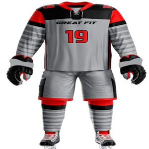 Uniforme de hockey sur glace pour hommes 100% polyester de haute qualité, personnalisé, sublimation, vêtements de sport de haute qualité - Product Image 4