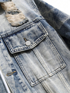 Brand New Custom Winter <b>Men's</b> <b>Denim</b> <b>Jacket</b> 100% Cotton Washed Vintage Style Eco-Friendly Breathable Customizable <b>Men's</b> <b>Jackets</b> - Product Image 5