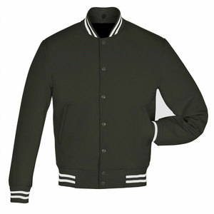 Vestes de baseball Varsity personnalisées avec broderie de patchs camouflage, patchwork, imperméables en laine/satin pour hommes adultes - Product Image 5