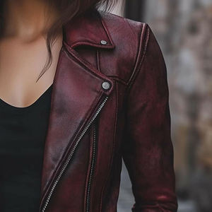 Veste en cuir pour femme, texture douce et chaude, adaptée aux besoins de la mode moderne - Product Image 2