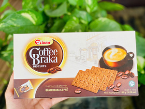 แครกเกอร์รสกาแฟ ตรา Braka 150 กรัม รสเค็มเข้มข้น กรอบอร่อย บรรจุกล่อง/ซอง คุณภาพส่งออกเวียดนาม - Product Image 1