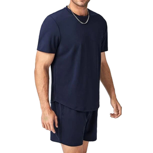 Wholesale Force 2 Win Customized Printed Men's Summer Casual Breathable Polyester/Cotton <b>Knitted</b> Workout Quick Dry Seamless <b>Sets</b> - Product Image 4