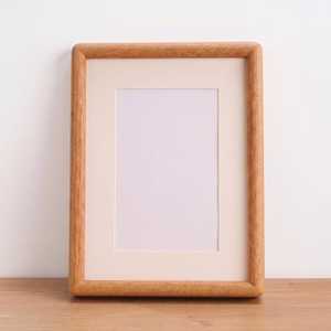 <b>Rounded</b> Corner Solid Wood Photo <b>Frame</b> for Tabletop Display, Natural Wood Decor - Product Image 2