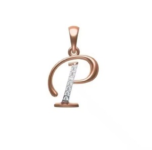 Wholesale Designer P-Alphabet Rhodium Plated Hip Hop Fine Pendant Necklace for Men's Stylish <b>Letter</b> Charm Perfect Gift for Him - Product Image 5