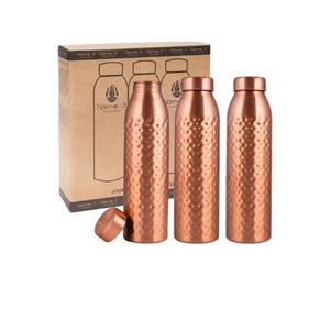 ขวดน้ำทองแดงตีลาย 34 ออนซ์ / 1 ลิตร เคลือบกันรั่ว ไร้รอยต่อ ทำด้วยมือ เป็นมิตรกับสิ่งแวดล้อม เหมาะสำหรับโยคะ - Product Image 6