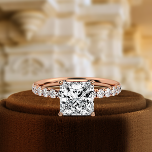 Anillo de Compromiso de Oro Amarillo de 14k con Diamante Cultivado en Laboratorio, Corte Princesa, 1.5CT, Certificado IGI, Regalo para Boda y Aniversario, Solitario - Product Image 3