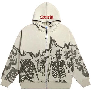 Sweat-shirt à capuche en polaire pour homme, veste décontractée à fermeture éclair sur le devant, vêtements d'hiver - Product Image 4