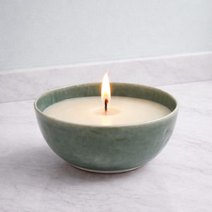 Recipiente de Cerámica Verde Salvia para Velas, Tazón Ancho con Acabado Liso, Resistente al Calor, Duradero, Reutilizable, para una Sola Vela, Decoración de Hogar de Lujo - Product Image 1