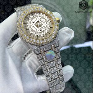 Charm Jewells Montre pour femme en or rose et diamants, boîtier rond de 38 mm, en acier inoxydable, mode luxe, analogique, à quartz, fermoir pliant - Product Image 4