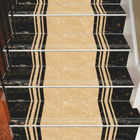 Marches d'escalier en porcelaine de luxe, finition mate, antidérapantes, carreaux émaillés, bordure de 10 mm/20 mm d'épaisseur, marche de 300x900, contremarche de 200x900, utilisation extérieure