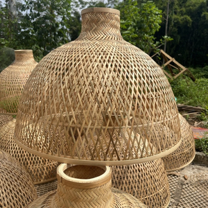 Farol de bambú al por mayor, el mejor producto, luz de techo de bambú tejida vietnamita, lámpara colgante de estilo bohemio ecológica - Product Image 2