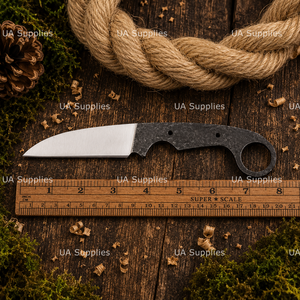 Cuchillo de Caza EDC de Hoja Fija Forjado a Mano en Acero al Carbono con Punta Caída, 8 Pulgadas de Longitud Total, OEM Disponible, Directo de Fábrica - Product Image 5