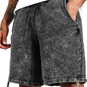 Shorts de sport vintage personnalisés en coton délavé à l'acide pour hommes avec taille élastique - Fournisseur en gros de shorts d'entraînement - Product Image 2