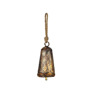 Adorno Navideño de Campana Redonda de Metal con Diseño Floral, Decoración Colgante Artesanal - Product Image 4