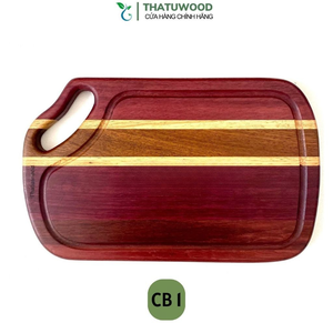 เขียงไม้ทรงกลมพร้อมด้ามจับ ยี่ห้อ Thinh Tung Thinh ผลิตในเวียดนาม บรรจุภัณฑ์ชิ้นเดียว - Product Image 3