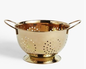 Modern Stainless Steel <b>Colander</b> For Washing Fruits Vegetables Pasta And Rice With Strong Durable Kitchen Design - Product Image 6