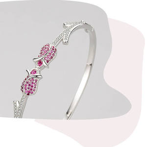 Hot Selling Sterling <b>Silver</b> Bangle <b>Bracelets</b> Wholesale Elegant Moissanite Luxury <b>Silver</b> 925 Bangles <b>Bracelet</b> Jewelry - Product Image 1