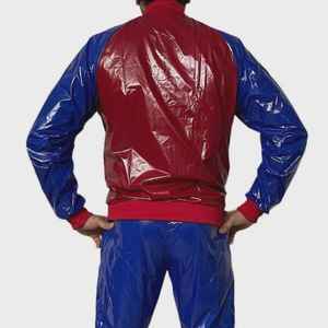 Ensemble survêtement coupe-vent pour homme, imprimé sur mesure par le fabricant, veste et short surdimensionnés en deux pièces, séchage rapide, nylon - Product Image 4