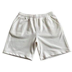 Logo personnalisé de haute qualité décontracté unisexe coton poids lourd coureur athlétique blanc polaire sport sueur short de couleur unie pour hommes - Product Image 1