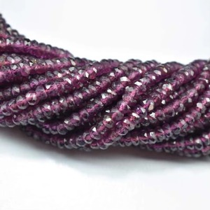 Natural Rhodolite <b>Garnet</b> Faceted Rondelle Beads 3.5MM Loose Gemstone Beads Strand For Jewelry Making Wholesale Price Bulk Supply - Product Image 5