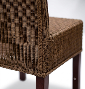 Modern Handwoven Rattan <b>Dining</b> <b>Chair</b> High Back Wooden Legs Restaurant Cafe Hotel Wholesales Natural Wicker <b>Chairs</b> - Product Image 4