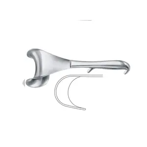 Decano Abdominal retractores 250mm 53x80mm Doyen Rectangular Retractor ginecológica obstetricia instrumentos quirúrgicos