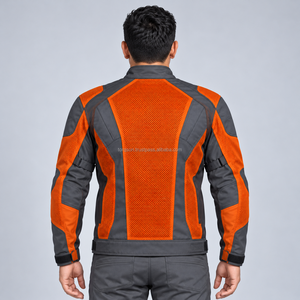Chaqueta de malla para motocicleta con inserciones protectoras extraíbles, construcción ventilada, mangas ergonómicas y opción de talla personalizada - Product Image 5