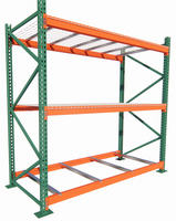 Sistema di scaffalature industriali certificate a 5 livelli con montanti a goccia, scaffalatura per magazzino in acciaio resistente per carichi pesanti