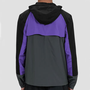 Chaqueta Cortavientos con Capucha para Hombre, Impermeable, Transpirable, de Secado Rápido, Informal, para Exteriores, con Cierre Frontal, Corte Regular, Tejido de Poliéster - Product Image 2