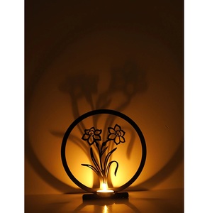 <b>Brass</b> <b>Candlestick</b> Holder Set White Taper Candles Heat Resistant Home Decoration - Product Image 2