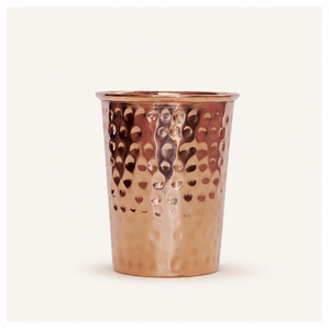 Pure <b>Copper</b> Hammered Glass Tumbler Handcrafted Water <b>Cup</b> for Ayurvedic Health Benefits Eco-Friendly <b>Copper</b> Drinkware - Product Image 1