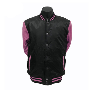 Satin Varsity <b>Jacket</b> 100% Polyester Custom Team Name Club Name <b>Jackets</b> <b>for</b> <b>Men</b> Custom logo Satin Baseball Varsity <b>Jacket</b> - Product Image 1