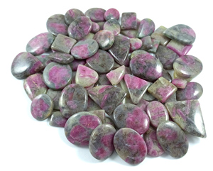 Radha Arts Natural <b>Ruby</b> Feldspar Cabochon High Polished 20-40mm Bulk Lot Loose Gemstone for Making Handmade Silver Pendant - Product Image 3