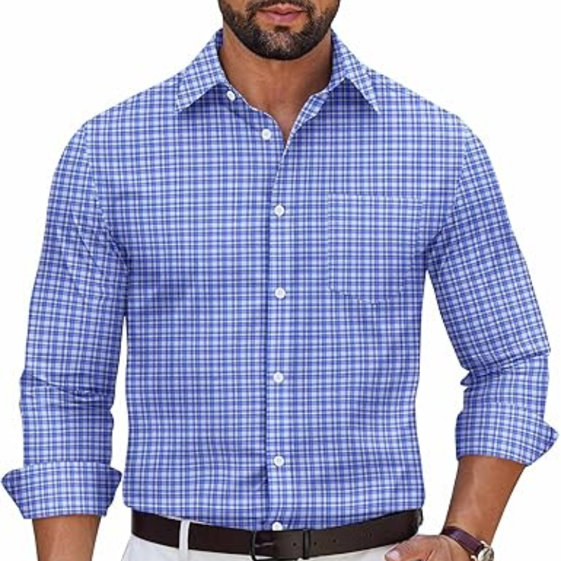 ลายสก็อตสีฟ้าขาว