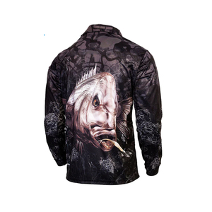 เสื้อโปโลชาย แห้งเร็ว ระบายอากาศ ป้องกันรังสียูวี ติดกระดุม แขนยาว ปรับแต่งได้ สำหรับตกปลา UPF 50 - Product Image 2